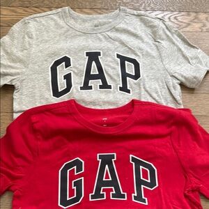 GAP Kids Red and Gray Logo T-Shirts
